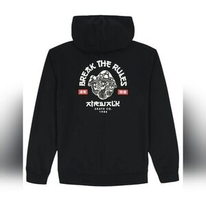 Airwalk Skater Black Zip-Up Hoodie with Logo NWT Size Small